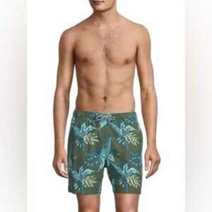 Public Beach men’s size Large Swim Shorts trunks tropical beach